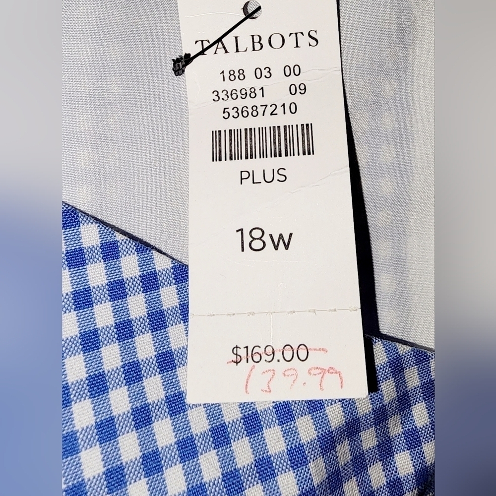 TALBOTS NWT GINGHAM SHEATH DRESS - Picture 8 of 9